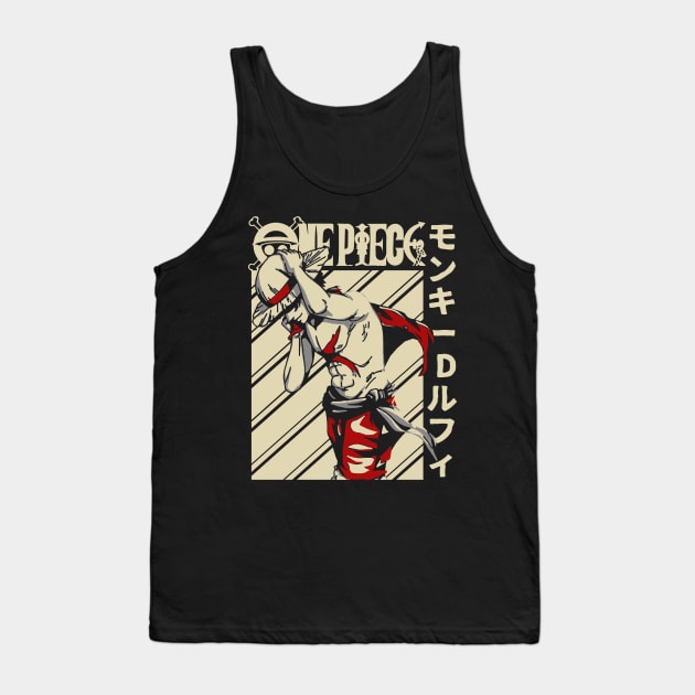 Monkey D. Luffy Anime Tank Top by BeeDart